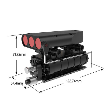 TOYAN V8 Engine FS-V800 28cc Engine Model Kit with Supercharger Accessories That Works - Firspet