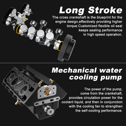 TOYAN V8 Engine FS-V800 28cc Nitro Engine - Build Your Own V8 Engine - V8 Engine Model Kit That Works - Firspet