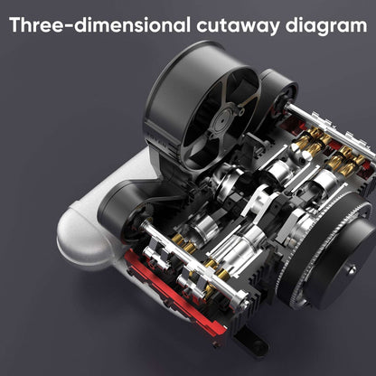 TOYAN Engine FS-B400 14cc Flat-four Engine Horizontal Opposed 4 Cylinder 4 Stroke Nitro H4 Engine Model Kit - Firspet