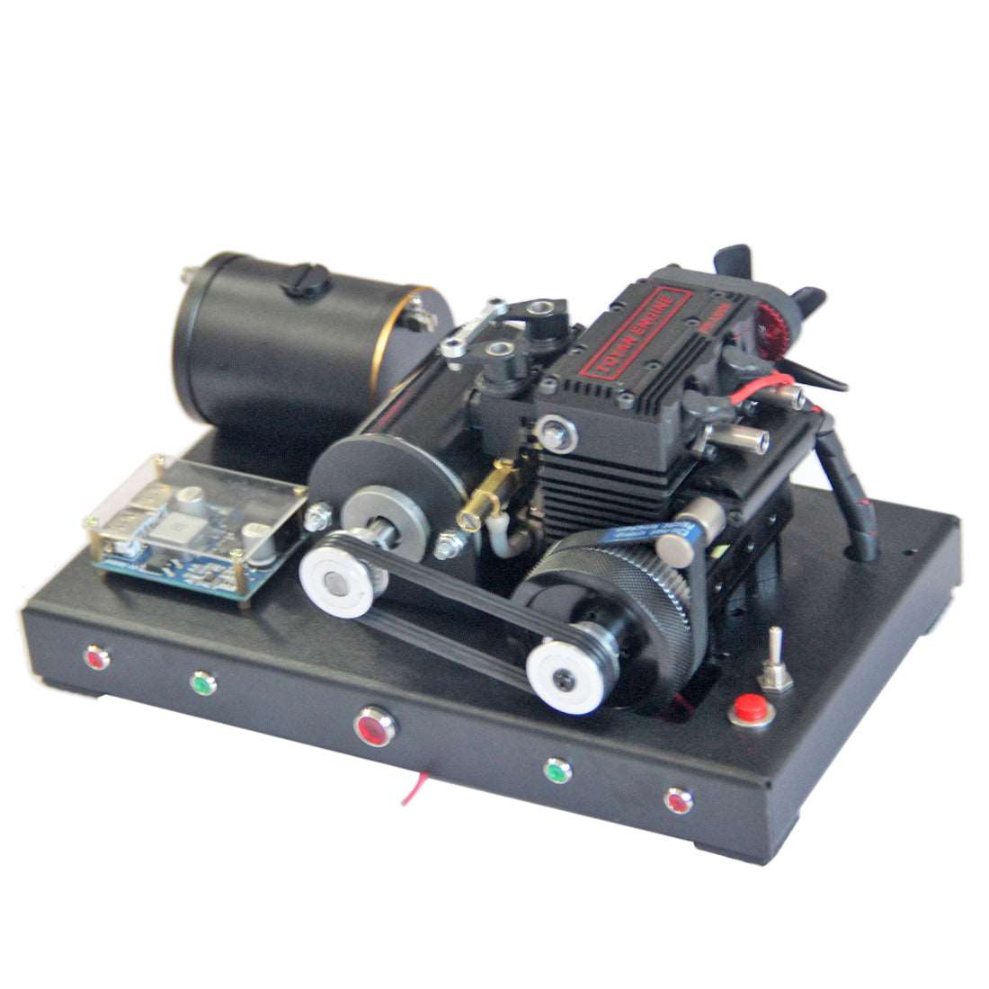 TOYAN FS-L200 Inline Two-cylinder 4-stroke Nitro Engine 12V Micro Illuminated Generator Model - Firspet