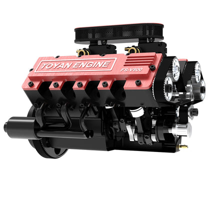 TOYAN V8 Engine FS-V800 28cc Nitro Engine - Build Your Own V8 Engine - V8 Engine Model Kit That Works - Firspet