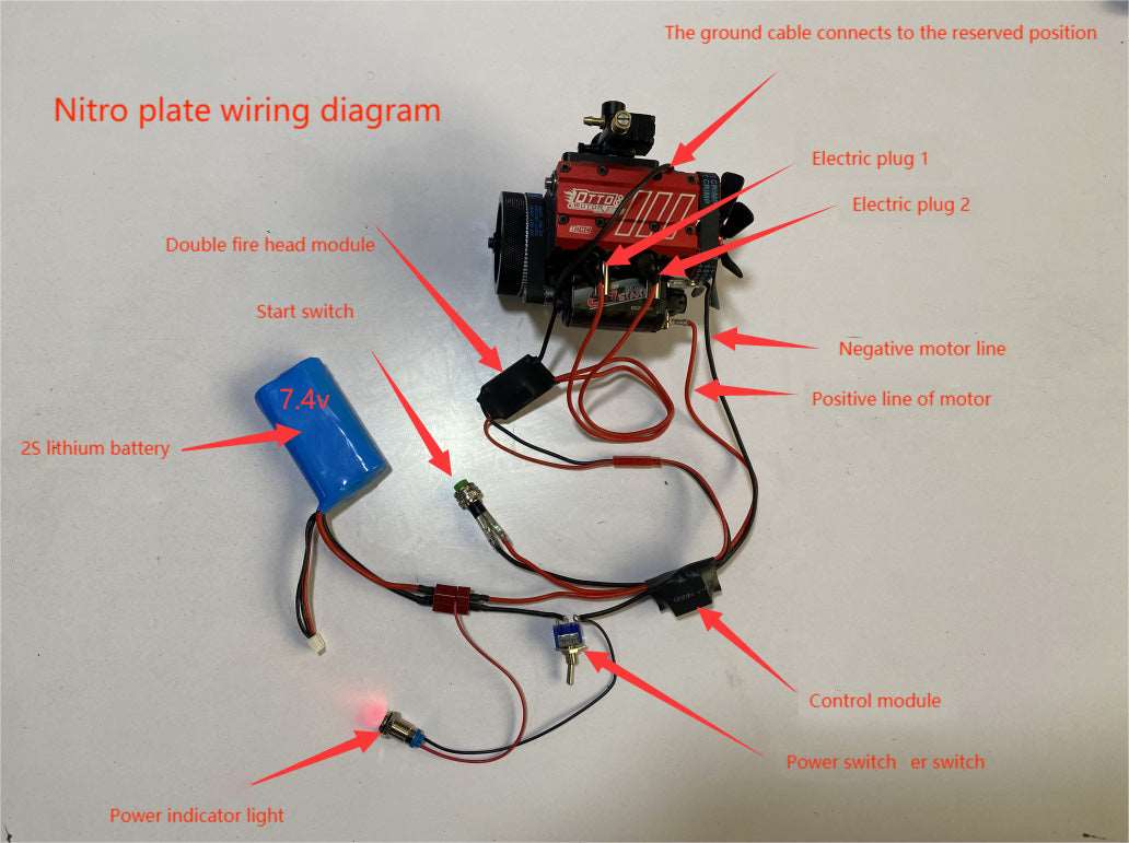 Gas Conversion Kit for TOYAN FS-L200AC Nitro Engine - OTTO MOTOR & SEMTO ENGINE Version - Firspet