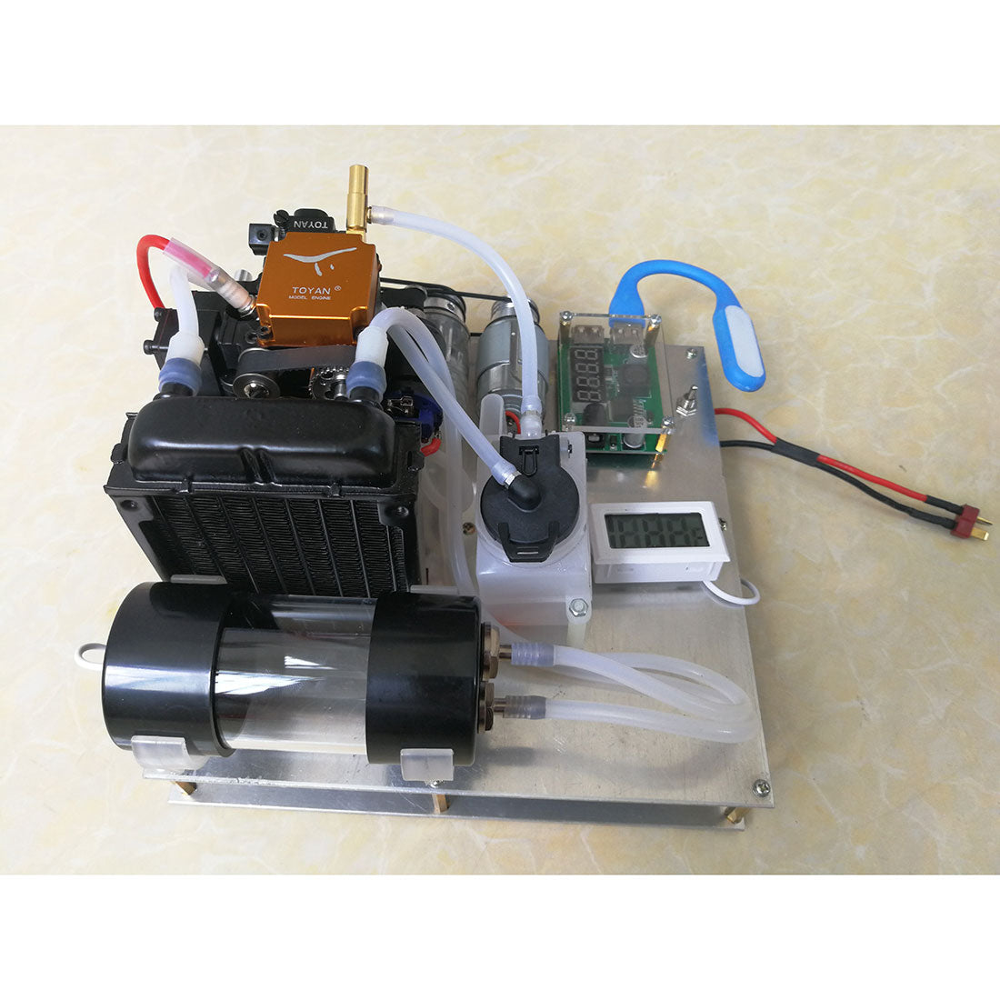 TOYAN Methanol / Gasoline General Engine Model DIY Micro Water-cooled Generator Set (with Water Pump / Radiator Water Tank / Thermometer) - Firspet