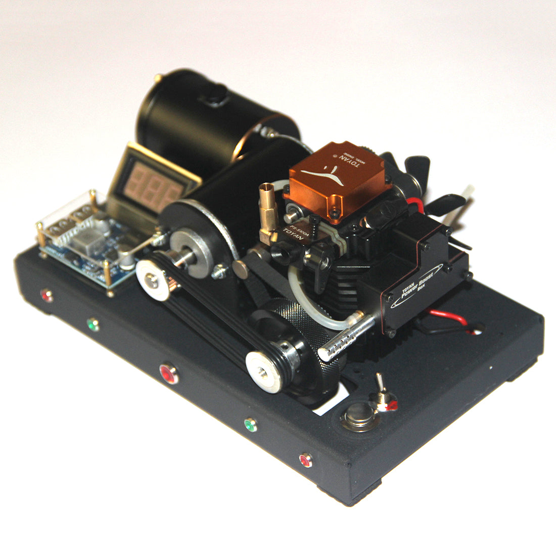 TOYAN Single Cylinder 4 Stroke Methanol Engine Modification 12V Electric Generator Model - Firspet