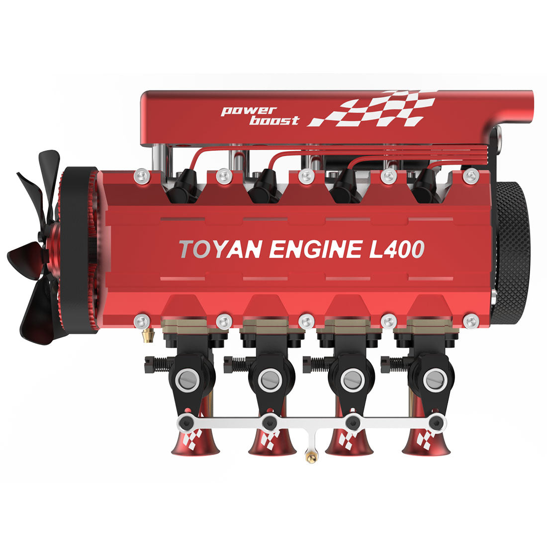 TOYAN FS-L400 Engine 14cc Inline 4 Cylinder 4 Stroke Nitro Engine Model - Assembled - Firspet