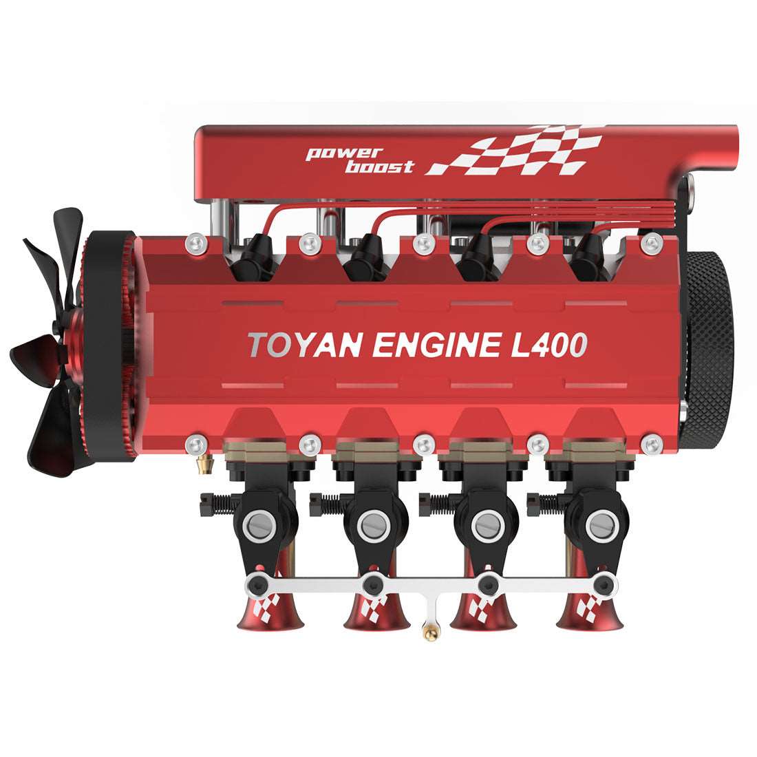 TOYAN FS-L400 14cc Inline 4 Cylinder Four-stroke Water-cooled Nitro Engine Model for 1:8 1:10 RC Car Ship Airplane