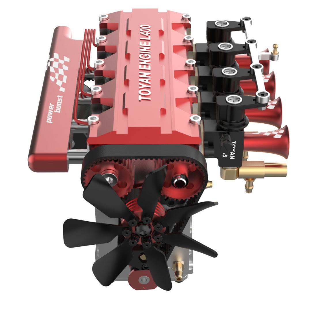 TOYAN FS-L400 Engine 14cc Inline 4 Cylinder 4 Stroke Nitro Engine Model - Assembled - Firspet