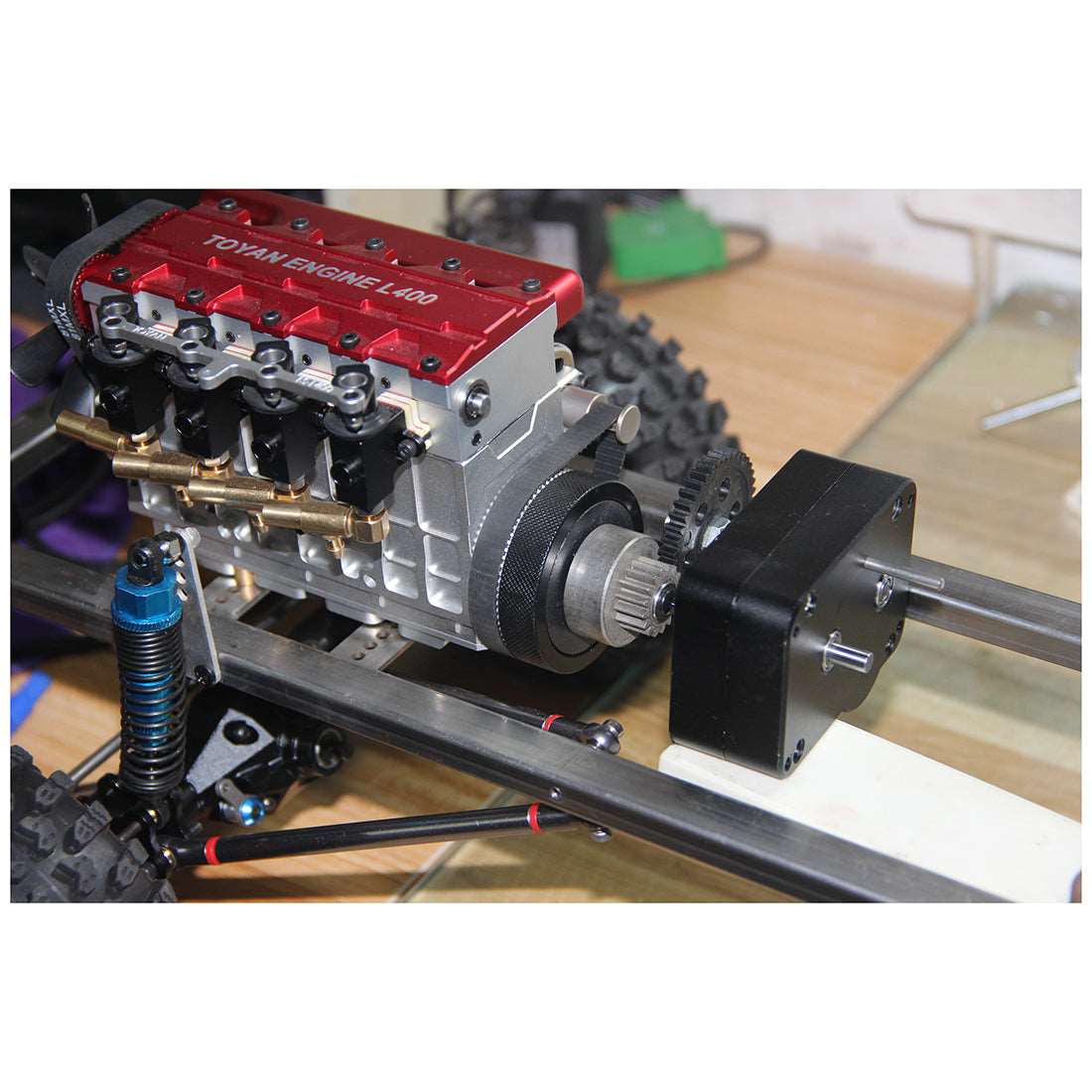 Metal Gearbox with Reverse Neutral Forward Gear for TOYAN Engine Modified Gasoline Powered Model Car - Firspet