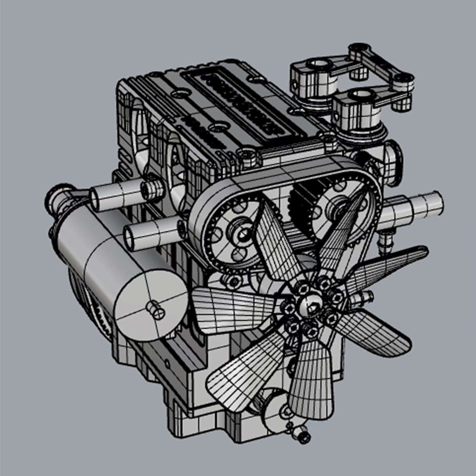 TOYAN FS-L200 Engine 2 Cylinders 4 Stroke Engine Model Kit - Build Your Own Engine that Works