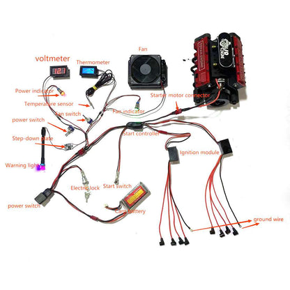 HOWIN×TOYAN V8 Engine FS-V800 Base and Bracket Set - Firspet