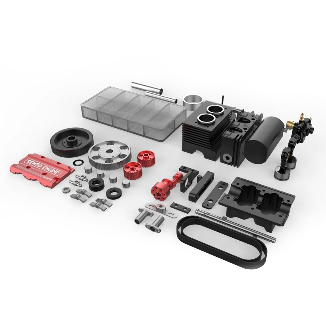 TOYAN FS-L200 Engine 2 Cylinders 4 Stroke Engine Model Kit - Build Your Own Engine that Works - Firspet