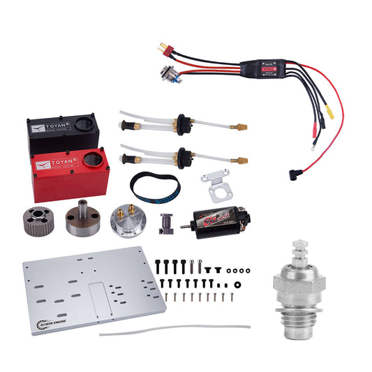 TOYAN RS-S100 Single Rotor Wankel Rotary Engine Starter Kit with Base ESC and Glow Plug - Firspet