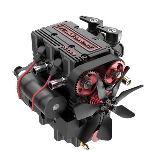 TOYAN FS-L200 Engine 2 Cylinder 4 Stroke Nitro Engine Model Kit - Build Your Own Engine That Works - Firspet