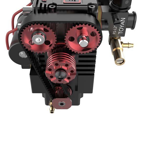 TOYAN FS-L200 Engine 2 Cylinder 4 Stroke Nitro Engine Model Kit - Build Your Own Engine That Works - Firspet