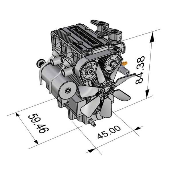 TOYAN FS-L200 Engine 2 Cylinder 4 Stroke Nitro Engine Model Kit - Build Your Own Engine That Works - Firspet