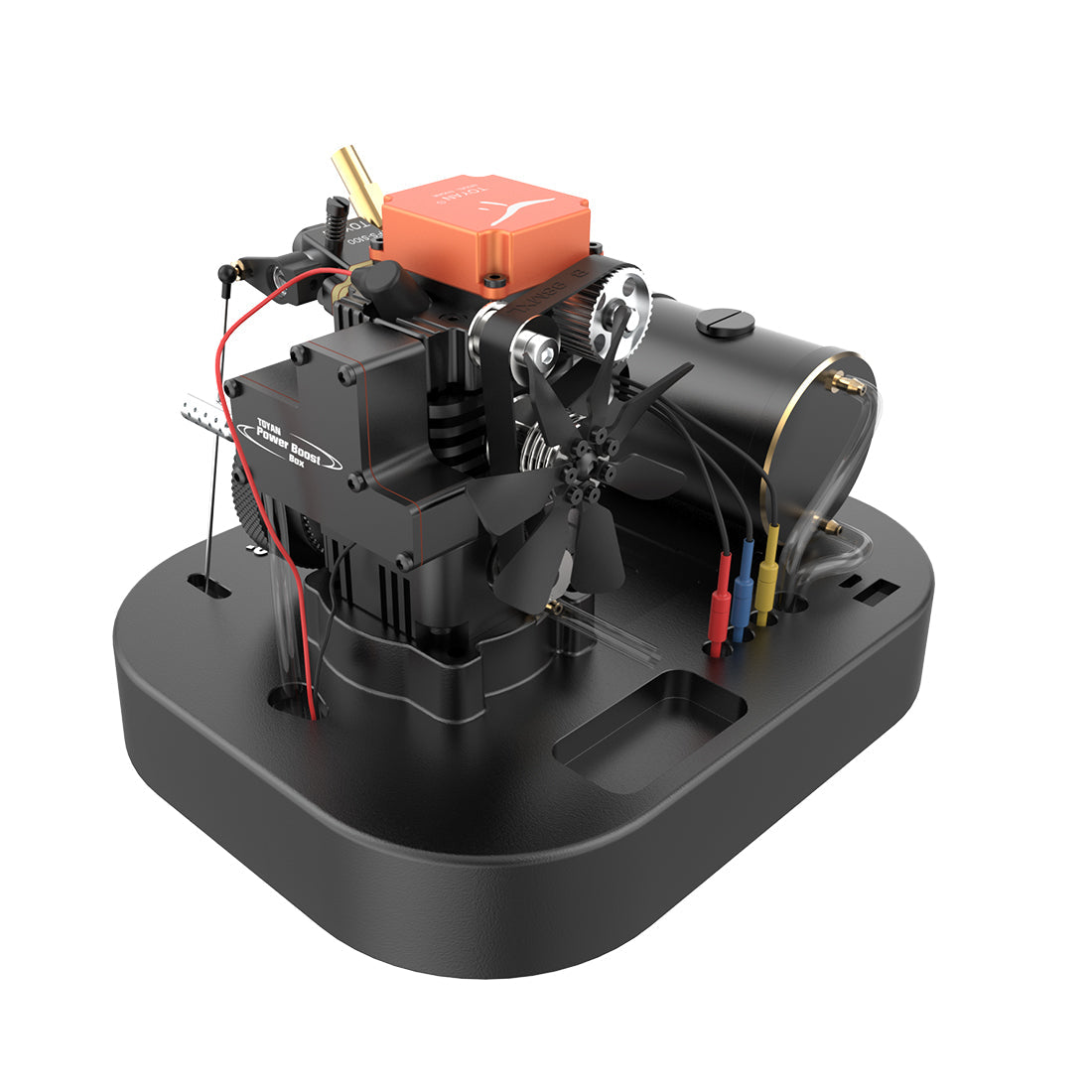 Toyan Engine Base Mount for FS-S100 FS-S100G Full Metal Bracket with Tank, Battery Box, One Key Start Button, ect.