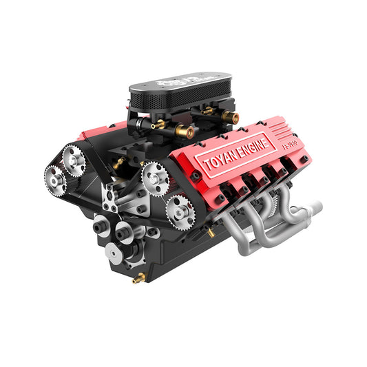 TOYAN V8 Engine FS-V800 28cc Nitro Engine - Build Your Own V8 Engine - V8 Engine Model Kit That Works - Firspet