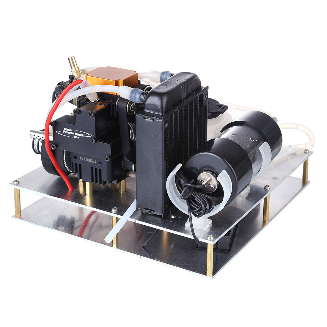 TOYAN Gasoline Engine Model DIY Micro Water-cooled Generator Set (with Water Pump / Radiator Water Tank / Thermometer) - Firspet