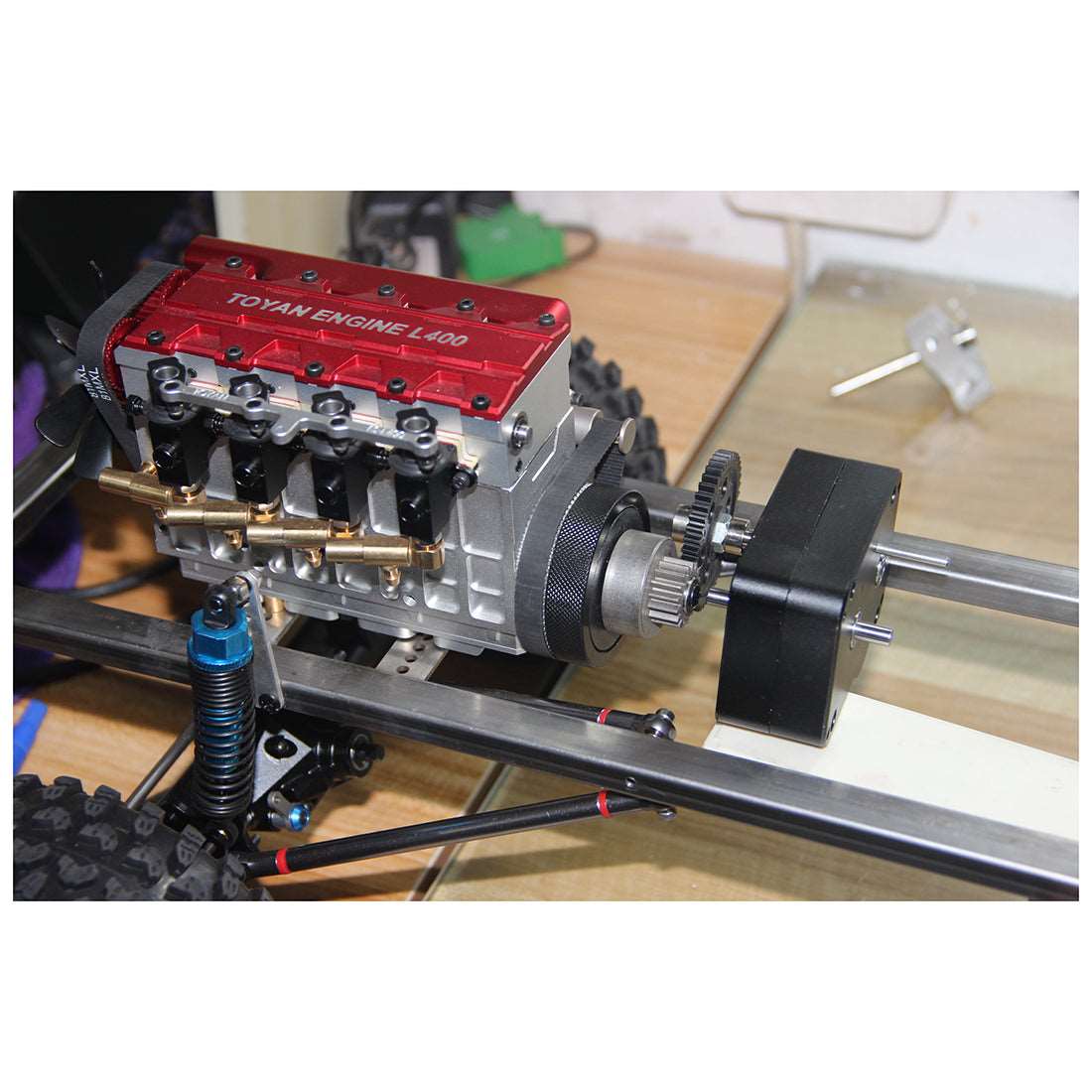 Metal Gearbox with Reverse Neutral Forward Gear for TOYAN Engine Modified Gasoline Powered Model Car - Firspet