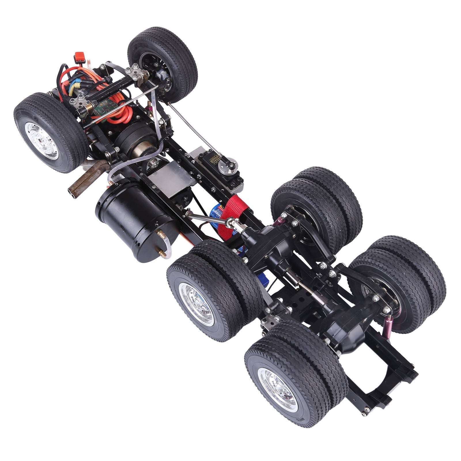 TOYAN FS-L200 Inline 2-cylinder 4-stroke Nitro Engine Modified Gas Powered RC Car - 1/14 6×4 3-axle Remote Control Tractor Vehicle Truck Frame DIY Assembly Kit