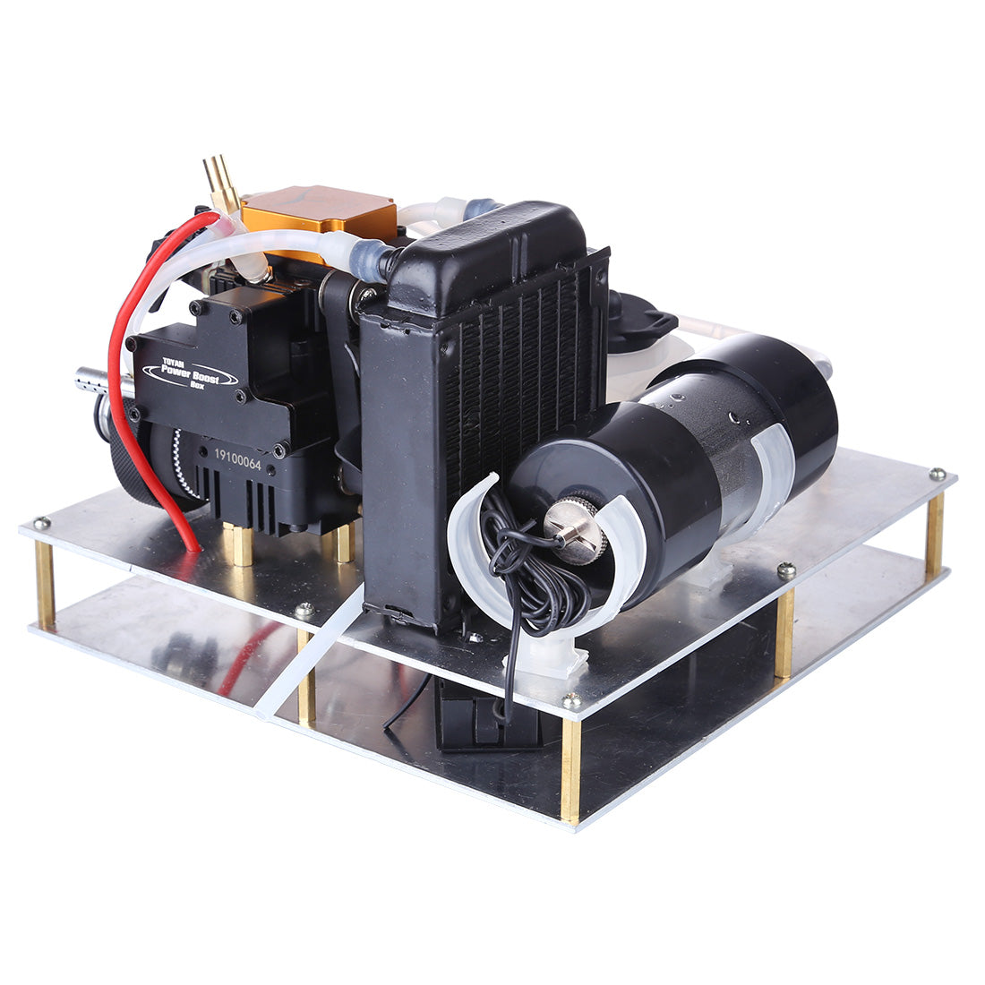 TOYAN Gasoline Engine Model DIY Micro Water-cooled Generator Set (with Water Pump / Radiator Water Tank / Thermometer) - Firspet