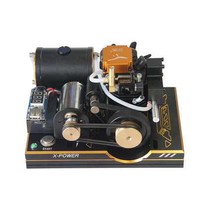 TOYAN 12V/5V Single-cylinder Four-stroke Modified Gasoline Engine Model with Digital Display