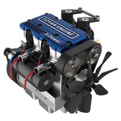 TOYAN FS-L200 2 Cylinder 4 Stroke Model Engine Kit - Build Your Own Engine that Works - Firspet